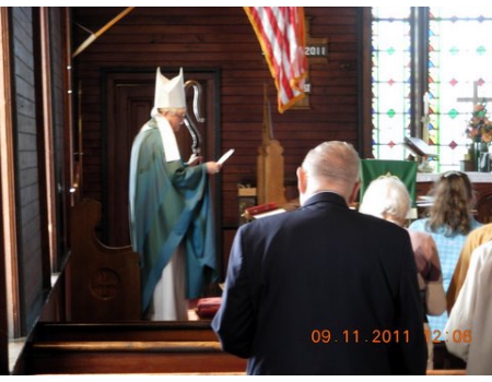 Bishop Ray's first offical visit to Trinity Church on Mackinac Island.